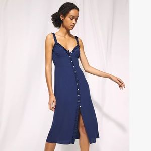 Aritzia Navy Blue Midi Dress